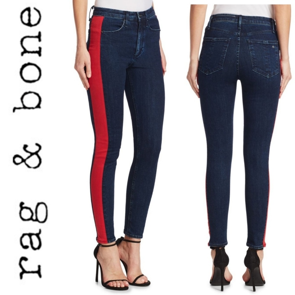 (NWT) RAG & BONE
Mazie Side-Stripe Skinny Jeans
